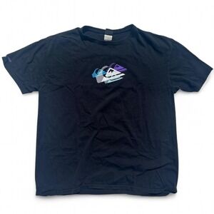Vintage 2000's Black Quiksilver graphic tee with mountain graphic - XL